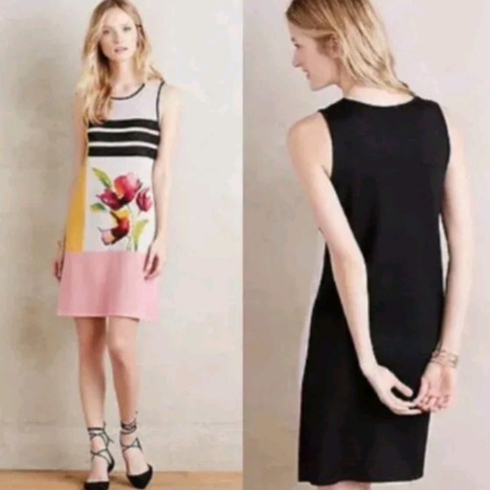 Anthropologie Troubadour Petale Floral Wool Knit Dress Size XS
